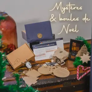 escape game de l'avent Mystères et Boules de Noël.